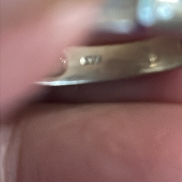 Estate cocktail ring CZ 925 signed FAS  sterling 7” - Picture 4 of 6
